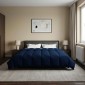 vidaXL Χειμερινό Παπλωματοθήκη 200 x 240 cm Χειμώνας Σκούρο Μπλε