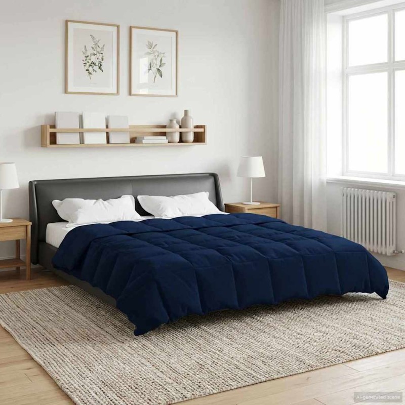 vidaXL Χειμερινό Παπλωματοθήκη 200 x 240 cm Χειμώνας Σκούρο Μπλε