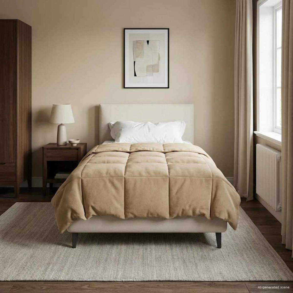 vidaXL Χειμερινό Παπλωματοθήκη 140 x 220 cm Χειμώνας Σκούρο Μπλε