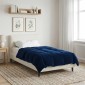 vidaXL Χειμερινό Παπλωματοθήκη 155 x 220 cm Χειμώνας Σκούρο Μπλε