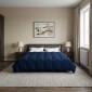 vidaXL Χειμερινό Παπλωματοθήκη 200 x 220 cm Χειμώνας Σκούρο Μπλε