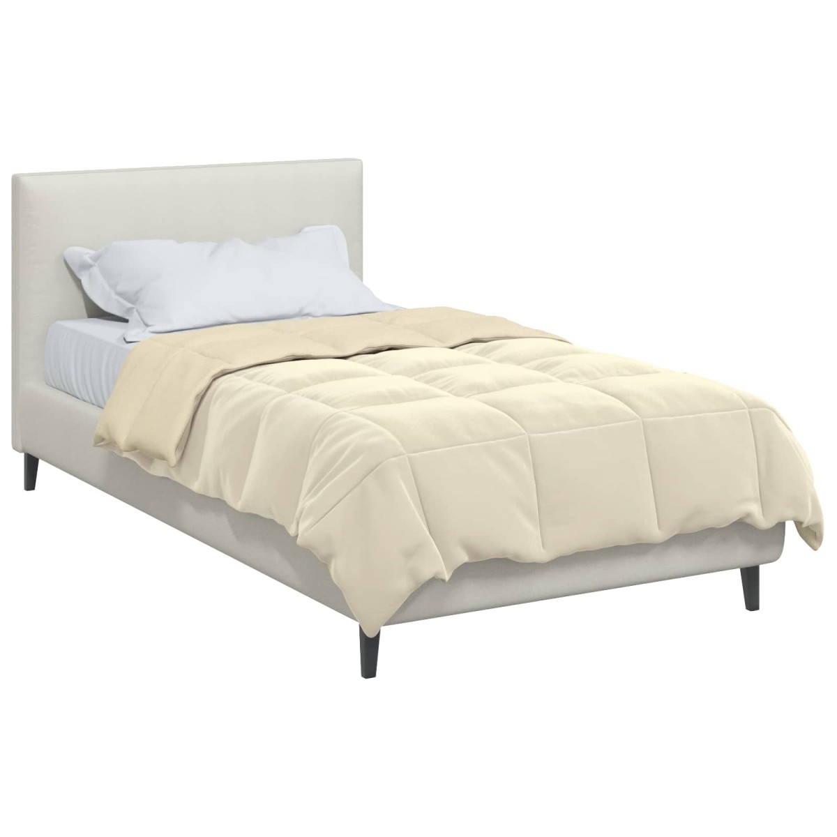 vidaXL Χειμερινό Παπλωματοθήκη 140 x 220 cm Χειμώνας Κρεμ Αναπνεύσιμο