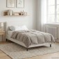 vidaXL Χειμερινό Παπλωματοθήκη 140 x 220 cm Χειμώνας Κρεμ Αναπνεύσιμο