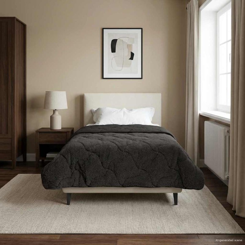 vidaXL Καλοκαιρινό Παπλωματοθήκη 135 x 200 cm Καλοκαίρι Ανθρακί