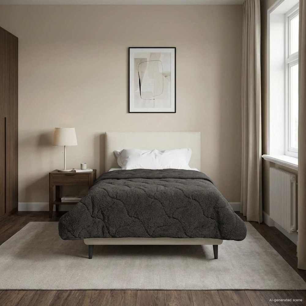 vidaXL Καλοκαιρινό Παπλωματοθήκη 140 x 220 cm Καλοκαίρι Ανθρακί
