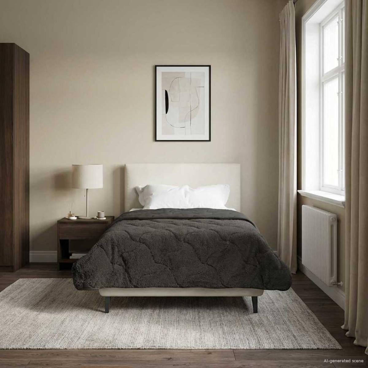 vidaXL Καλοκαιρινό Παπλωματοθήκη 155 x 200 εκ. Καλοκαίρι Ανθρακί