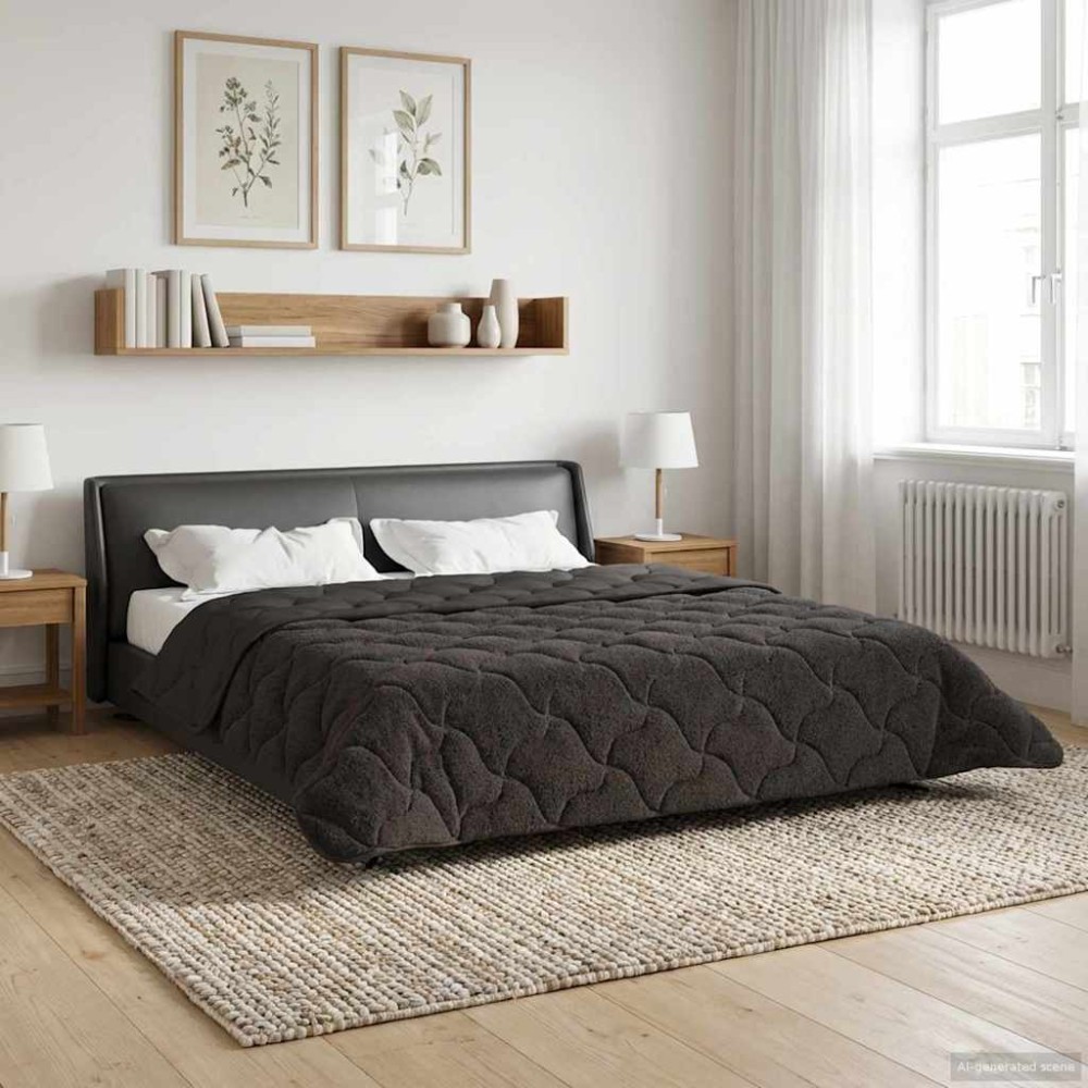 vidaXL Καλοκαιρινό Παπλωματοθήκη 200 x 200 cm Καλοκαίρι Ανθρακί