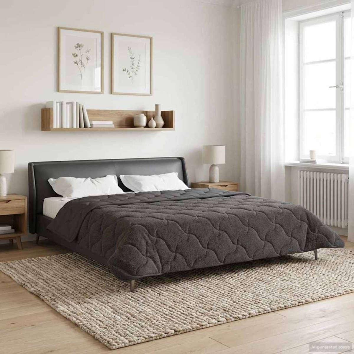 vidaXL Καλοκαιρινό Παπλωματοθήκη 200 x 240 cm Καλοκαίρι Ανθρακί