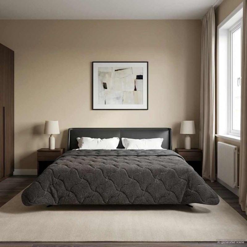 vidaXL Καλοκαιρινό Παπλωματοθήκη 200 x 240 cm Καλοκαίρι Ανθρακί