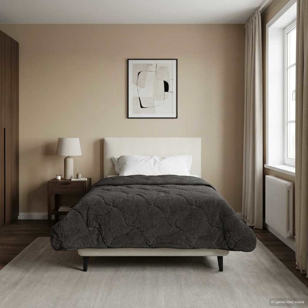 vidaXL Καλοκαιρινό Παπλωματοθήκη 140 x 220 cm Καλοκαίρι Ανθρακί