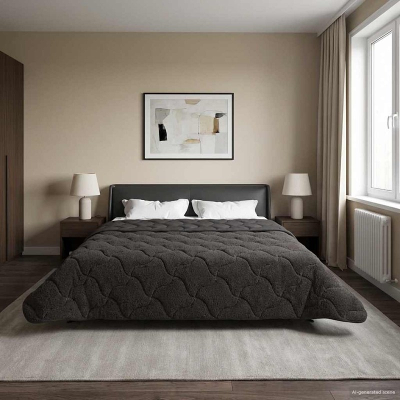 vidaXL Καλοκαιρινό Παπλωματοθήκη 200 x 220 cm Καλοκαίρι Ανθρακί
