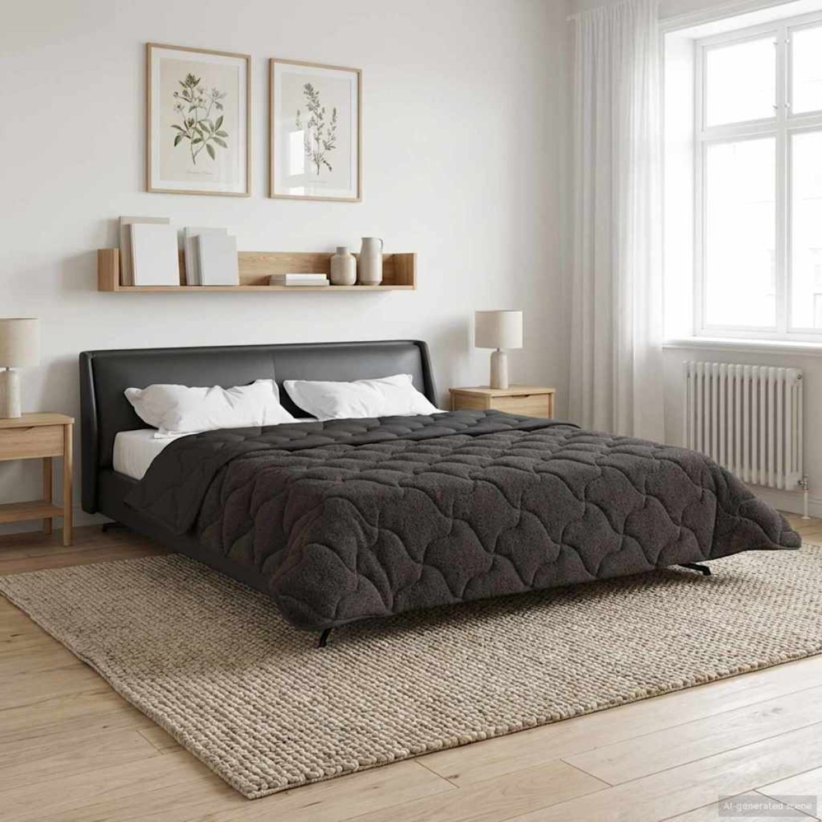 vidaXL Καλοκαιρινό Παπλωματοθήκη 220 x 260 cm Καλοκαίρι Ανθρακί