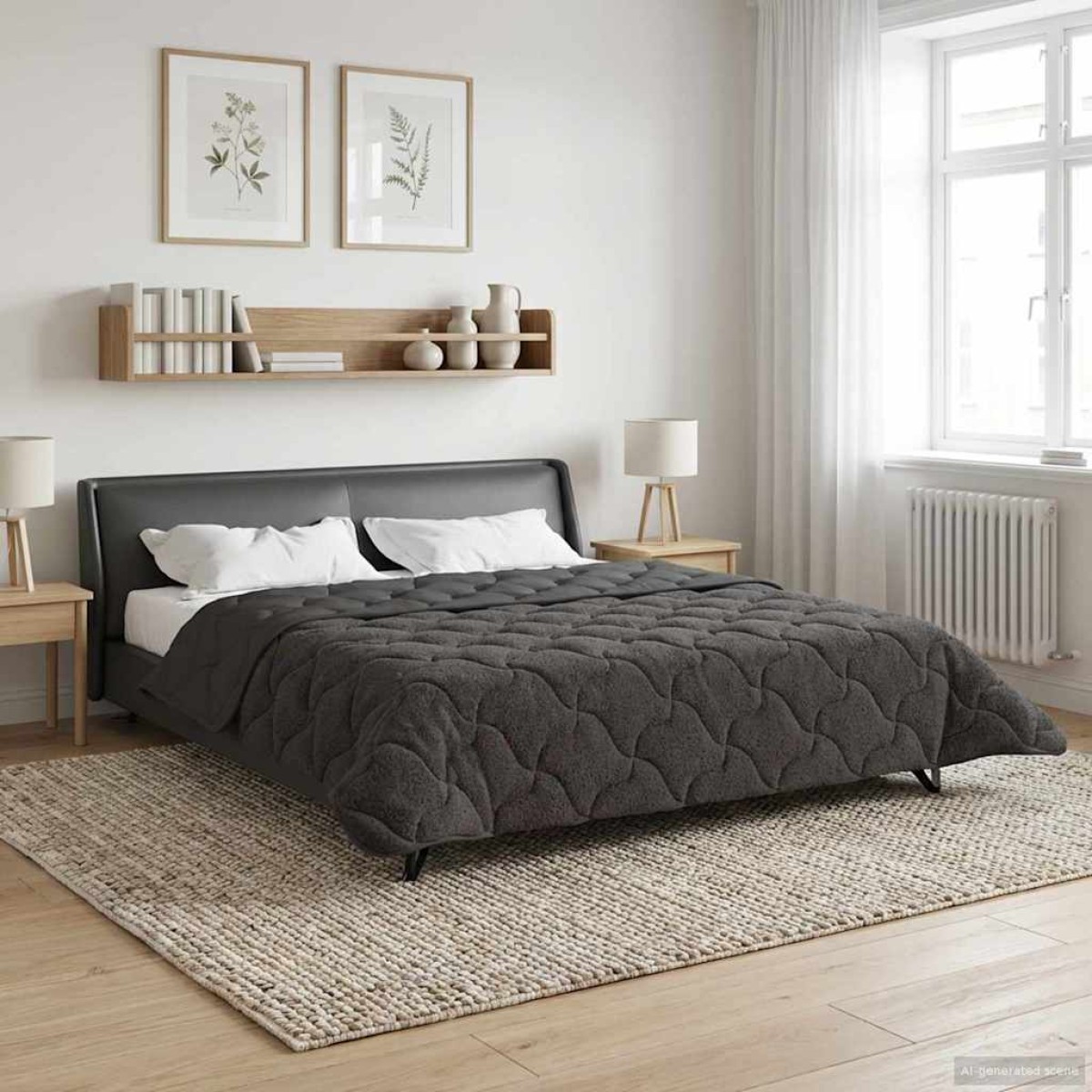 vidaXL Καλοκαιρινό Παπλωματοθήκη 240 x 260 εκ. Καλοκαίρι Ανθρακί