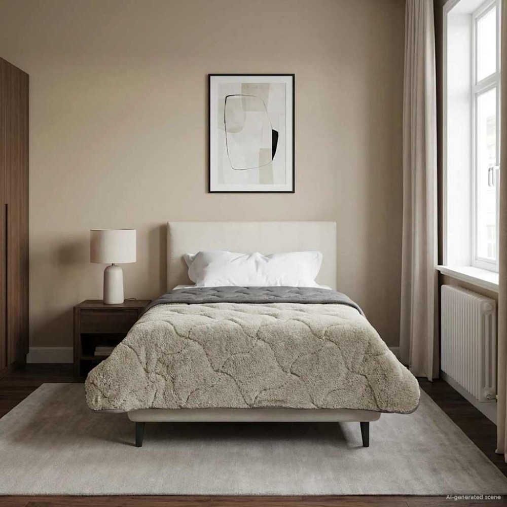 vidaXL Καλοκαιρινό Παπλωματοθήκη 140 x 220 cm Καλοκαίρι Ανοιχτό γκρι