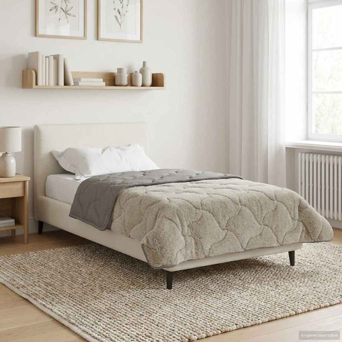 vidaXL Καλοκαιρινό Παπλωματοθήκη 140 x 220 cm Καλοκαίρι Ανοιχτό γκρι