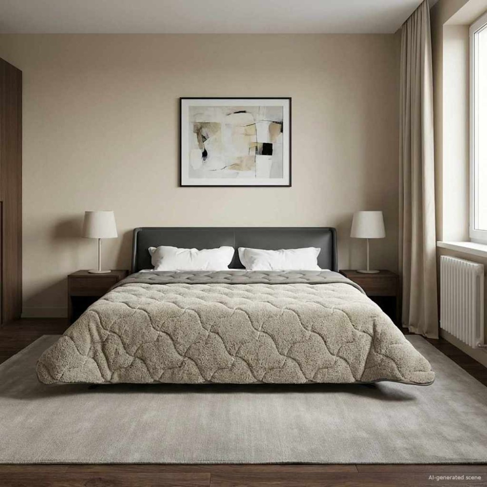 vidaXL Καλοκαιρινό Παπλωματοθήκη 200 x 200 cm Καλοκαίρι Ανοιχτό γκρι