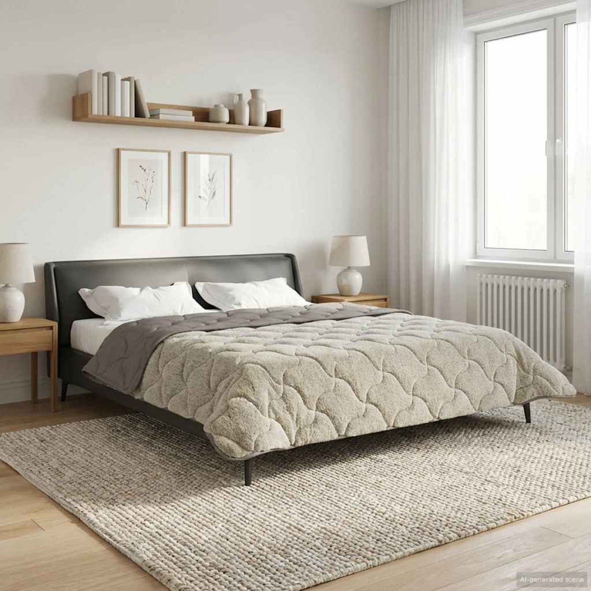 vidaXL Καλοκαιρινό Παπλωματοθήκη 200 x 200 cm Καλοκαίρι Ανοιχτό γκρι