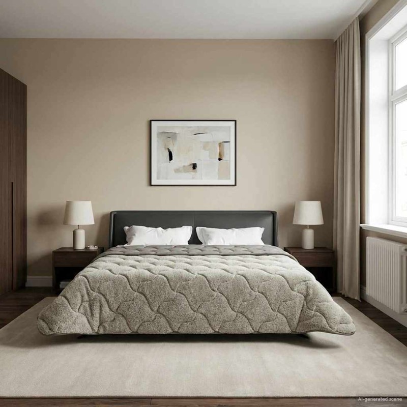 vidaXL Καλοκαιρινό Παπλωματοθήκη 200 x 240 cm Καλοκαίρι Ανοιχτό γκρι