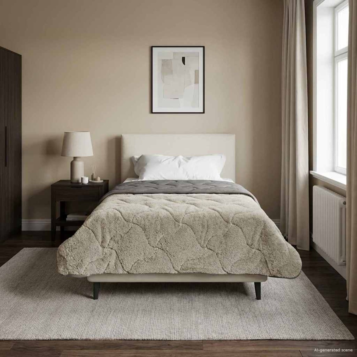 vidaXL Καλοκαιρινό Παπλωματοθήκη 135 x 200 cm Καλοκαίρι Ανοιχτό γκρι