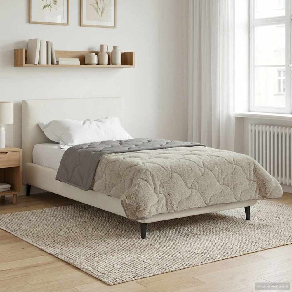 vidaXL Καλοκαιρινό Παπλωματοθήκη 140 x 220 cm Καλοκαίρι Ανοιχτό γκρι