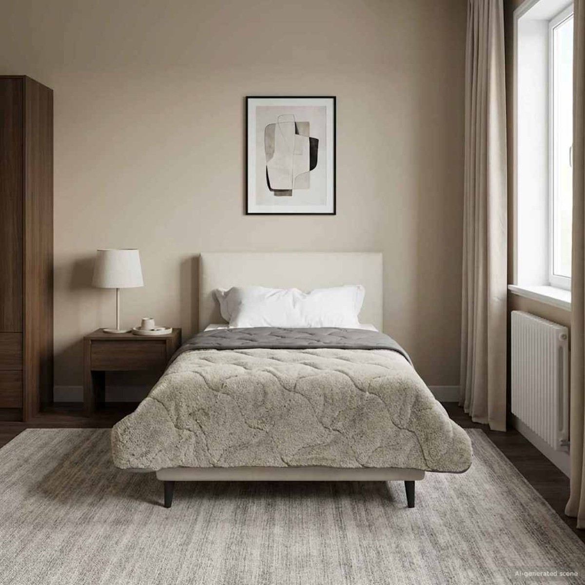 vidaXL Καλοκαιρινό Παπλωματοθήκη 140 x 220 cm Καλοκαίρι Ανοιχτό γκρι