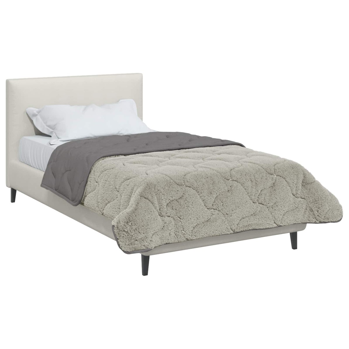 vidaXL Καλοκαιρινό Παπλωματοθήκη 155 x 220 cm Καλοκαίρι Ανοιχτό γκρι