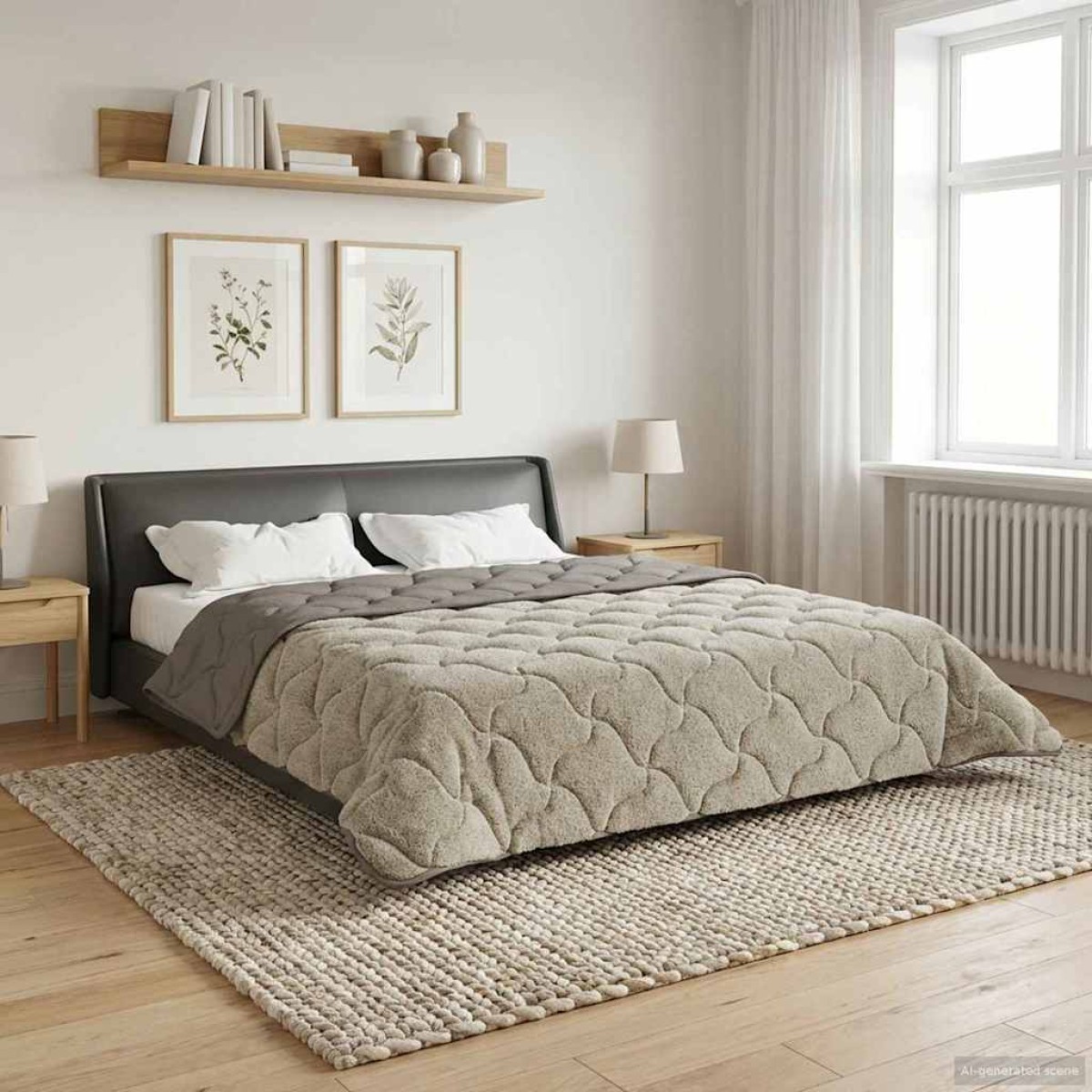 vidaXL Καλοκαιρινό Παπλωματοθήκη 200 x 220 cm Καλοκαίρι Ανοιχτό γκρι