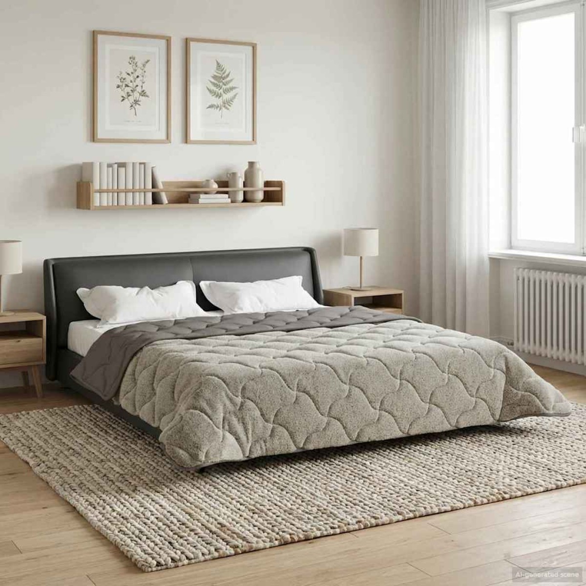 vidaXL Καλοκαιρινό Παπλωματοθήκη 220 x 260 cm Καλοκαίρι Ανοιχτό γκρι