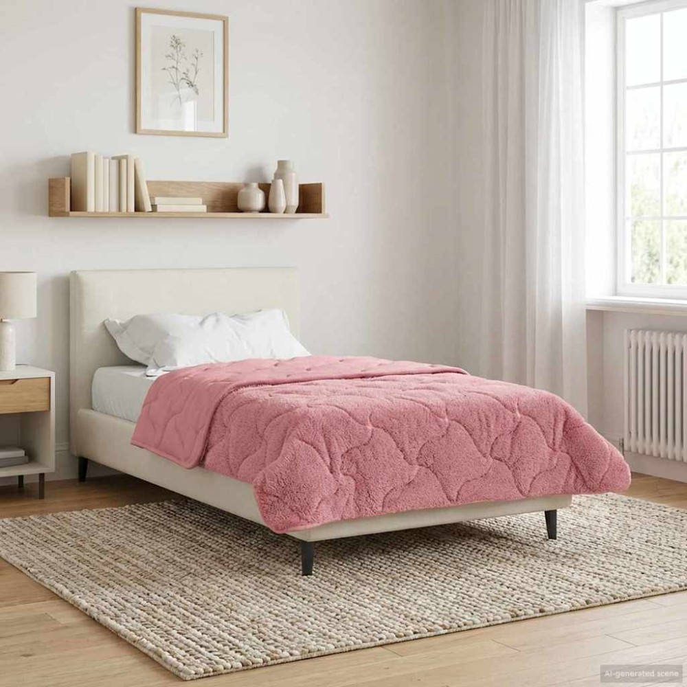vidaXL Καλοκαιρινό Παπλωματοθήκη 140 x 220 cm Καλοκαίρι Ροζ