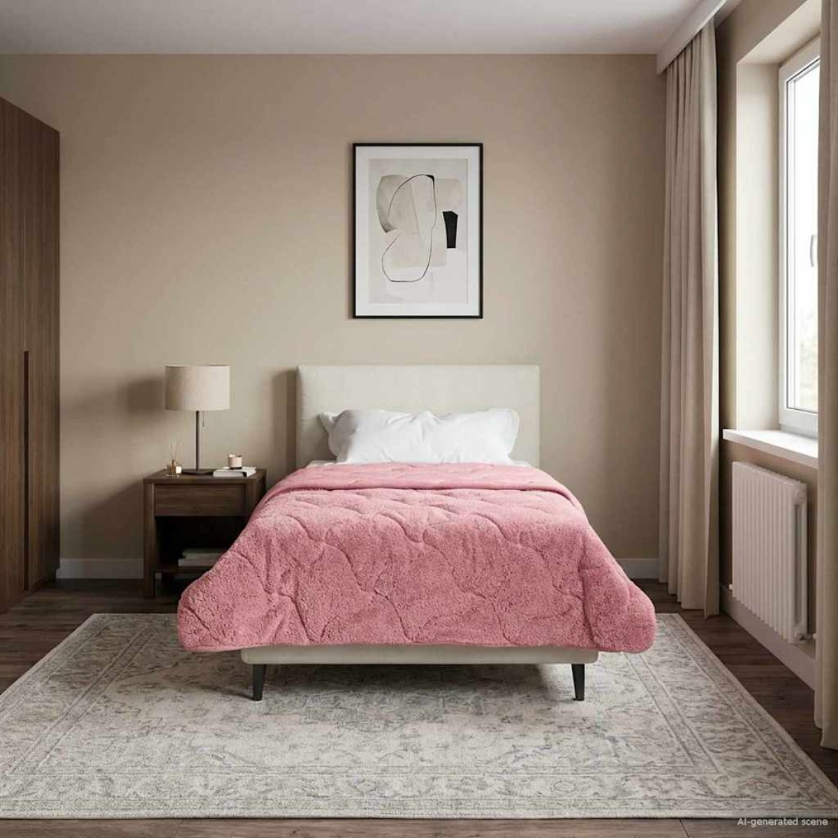 vidaXL Καλοκαιρινό Παπλωματοθήκη 140 x 220 cm Καλοκαίρι Ροζ