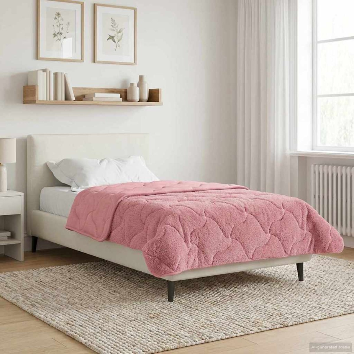 vidaXL Καλοκαιρινό Παπλωματοθήκη 155 x 200 εκ. Καλοκαίρι Ροζ