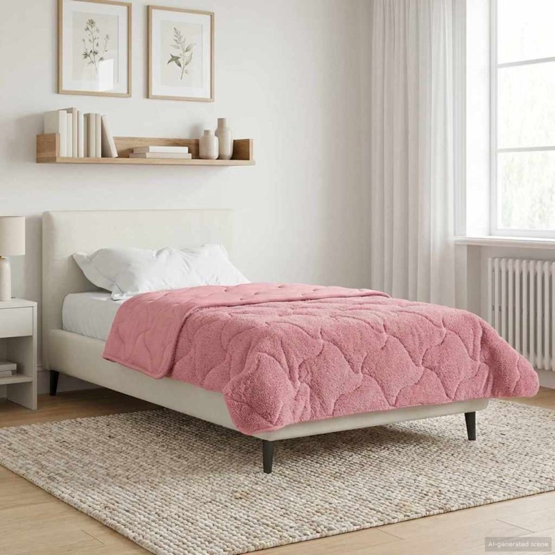 vidaXL Καλοκαιρινό Παπλωματοθήκη 155 x 200 εκ. Καλοκαίρι Ροζ