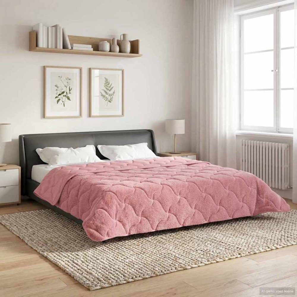 vidaXL Καλοκαιρινό Παπλωματοθήκη 200 x 240 cm Καλοκαίρι Ροζ