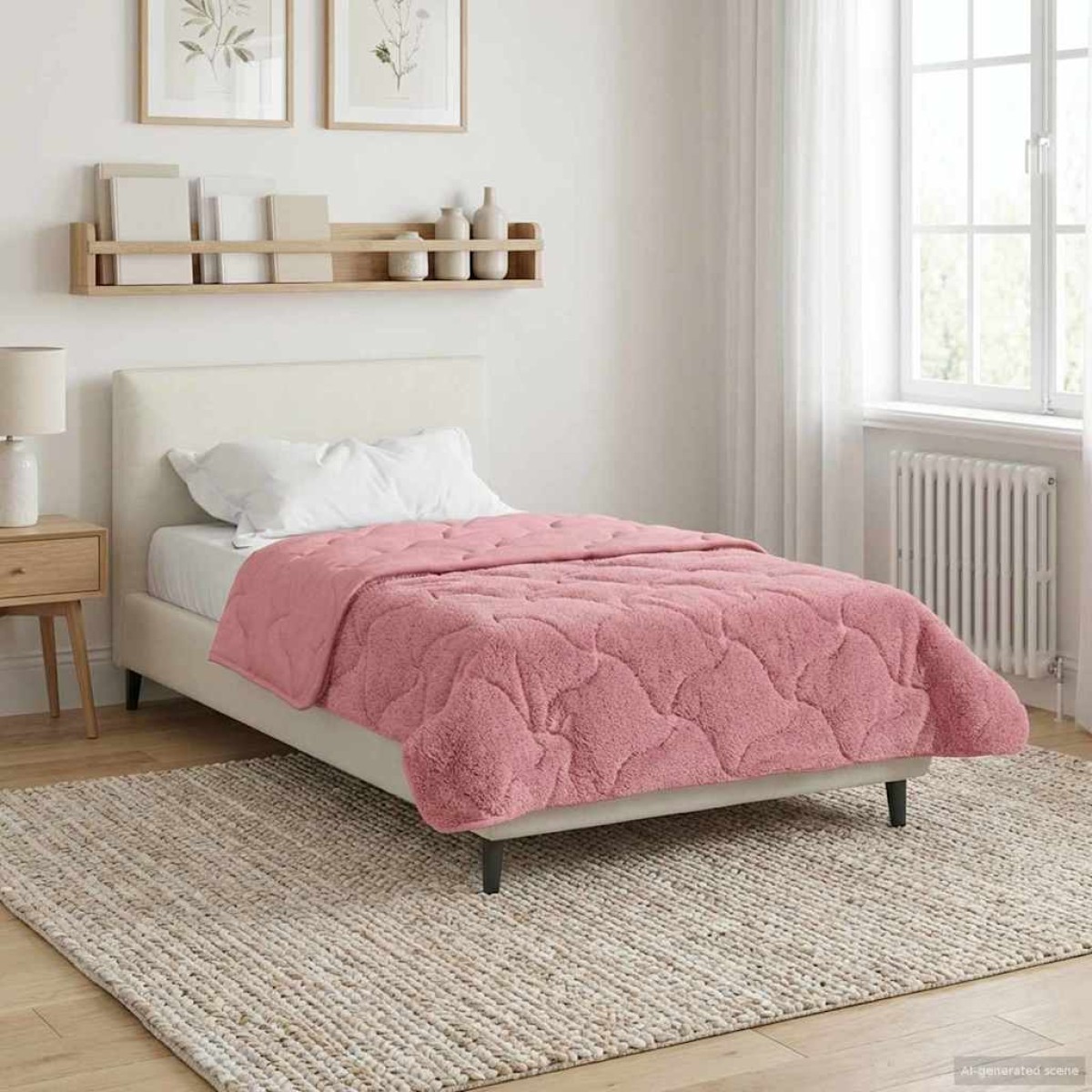 vidaXL Καλοκαιρινό Παπλωματοθήκη 140 x 220 cm Καλοκαίρι Ροζ