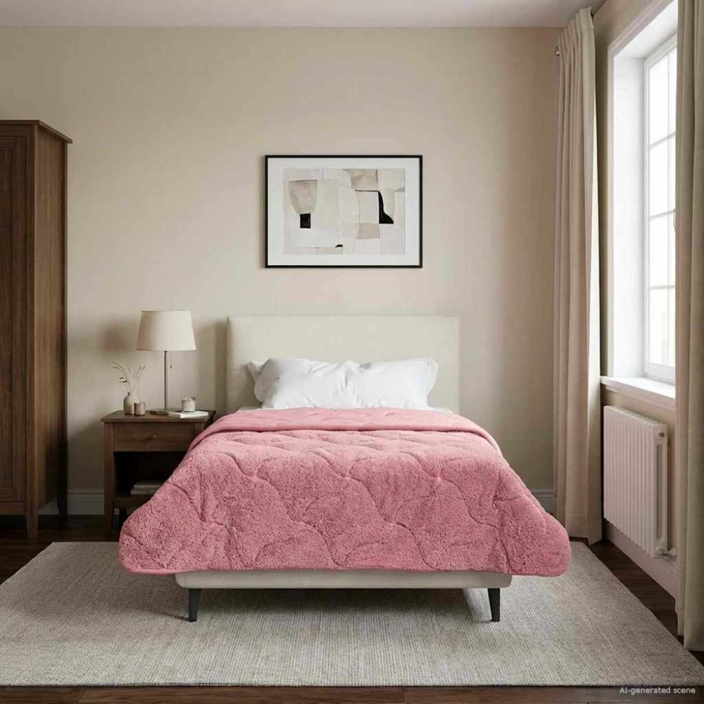 vidaXL Καλοκαιρινό Παπλωματοθήκη 155 x 220 cm Καλοκαίρι Ροζ