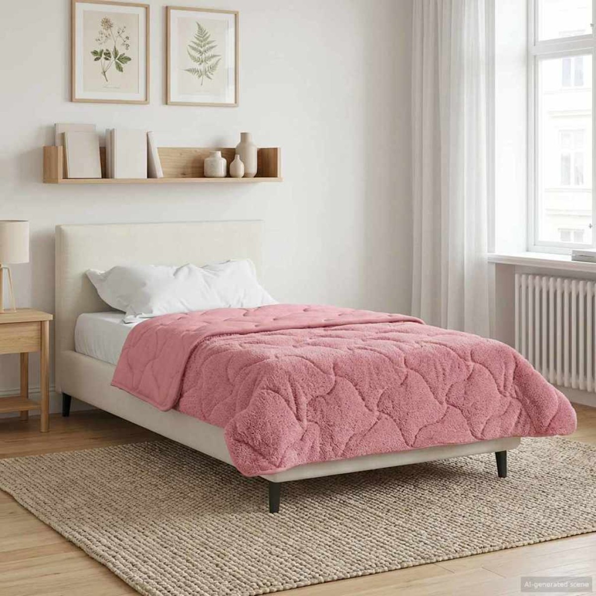 vidaXL Καλοκαιρινό Παπλωματοθήκη 155 x 220 cm Καλοκαίρι Ροζ