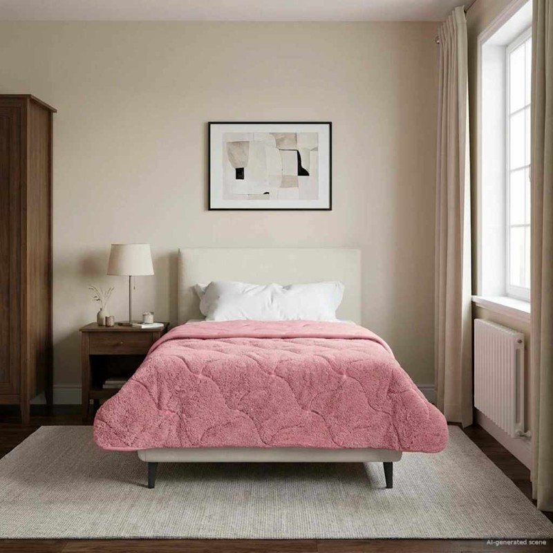 vidaXL Καλοκαιρινό Παπλωματοθήκη 155 x 220 cm Καλοκαίρι Ροζ