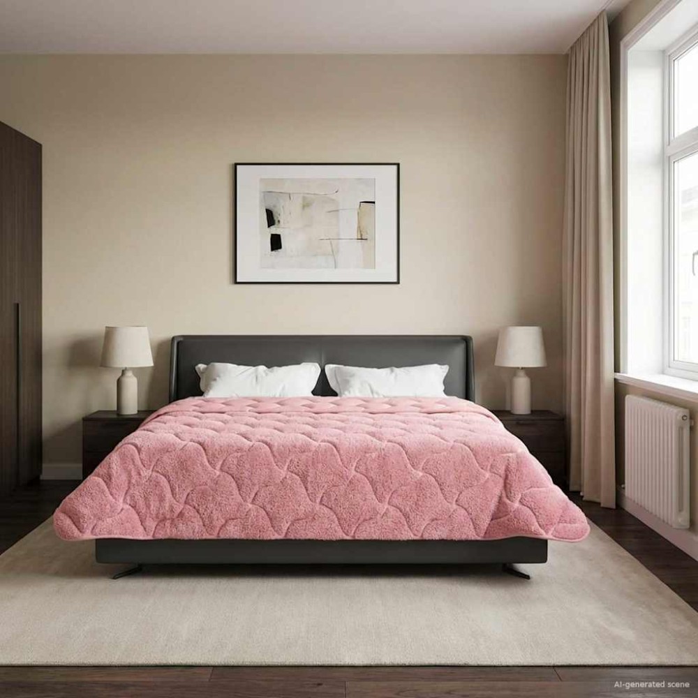vidaXL Καλοκαιρινό Παπλωματοθήκη 220 x 240 cm Καλοκαίρι Ροζ