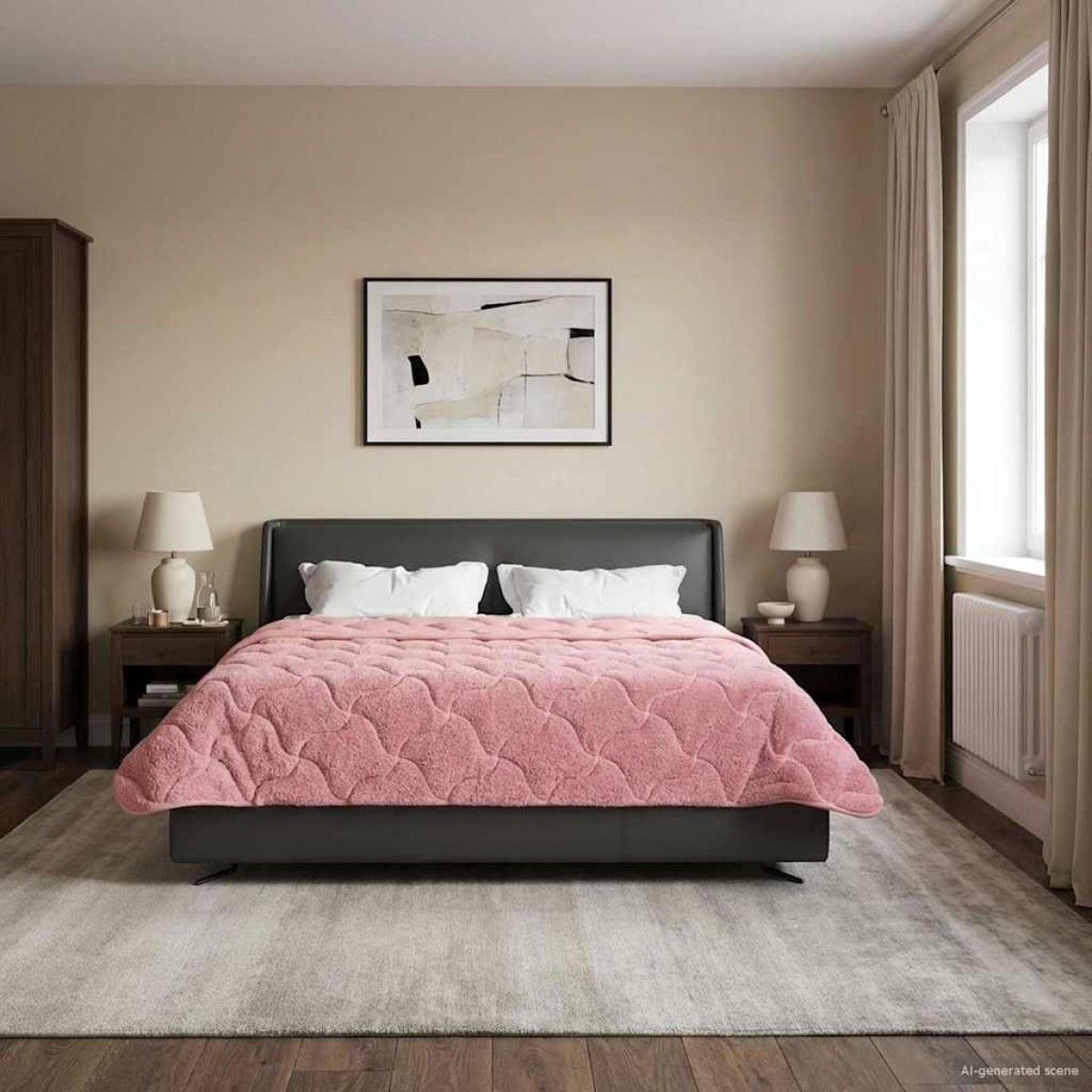 vidaXL Καλοκαιρινό Παπλωματοθήκη 240 x 260 εκ. Καλοκαίρι Ροζ