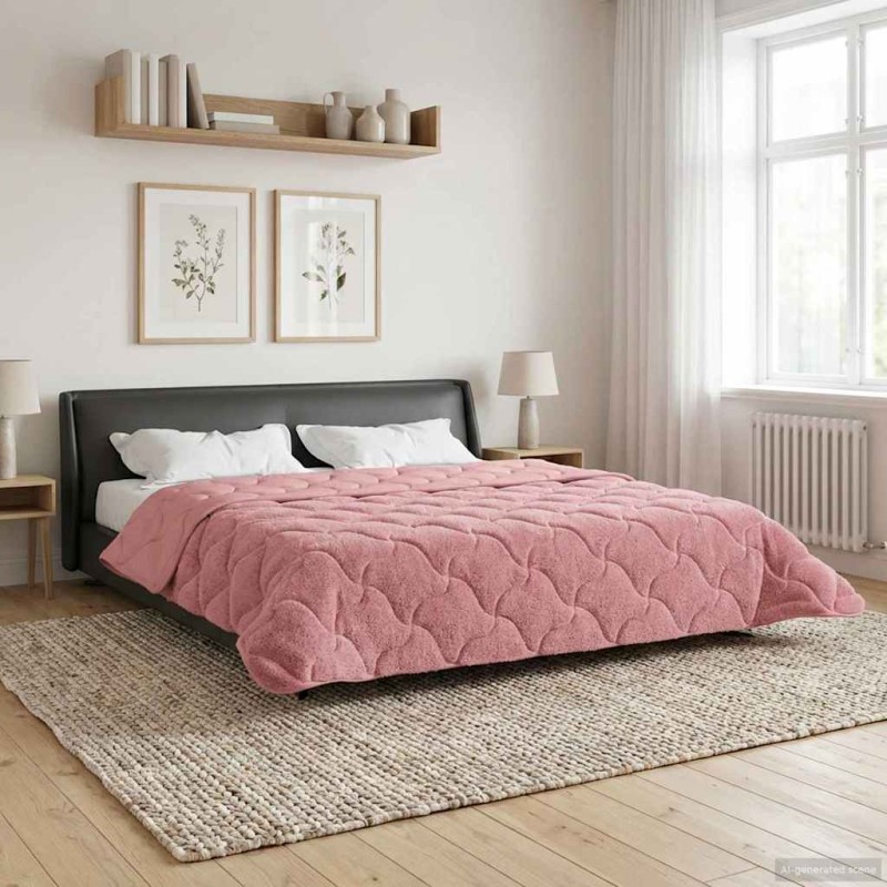 vidaXL Καλοκαιρινό Παπλωματοθήκη 240 x 260 εκ. Καλοκαίρι Ροζ