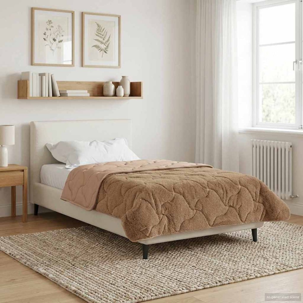 vidaXL Καλοκαιρινό Παπλωματοθήκη 135 x 200 cm Καλοκαίρι Taupe