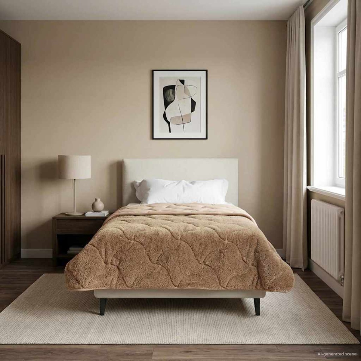 vidaXL Καλοκαιρινό Παπλωματοθήκη 135 x 200 cm Καλοκαίρι Taupe