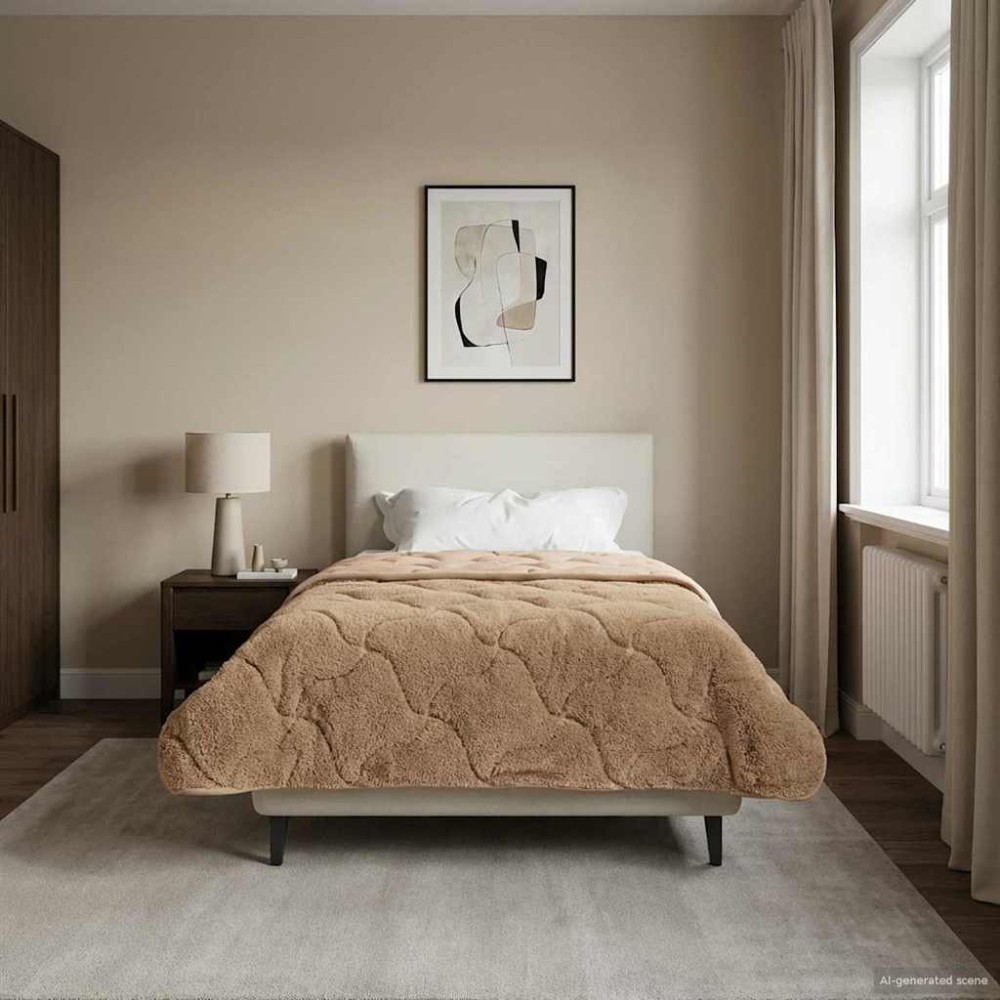 vidaXL Καλοκαιρινό Παπλωματοθήκη 140 x 220 cm Καλοκαίρι Taupe
