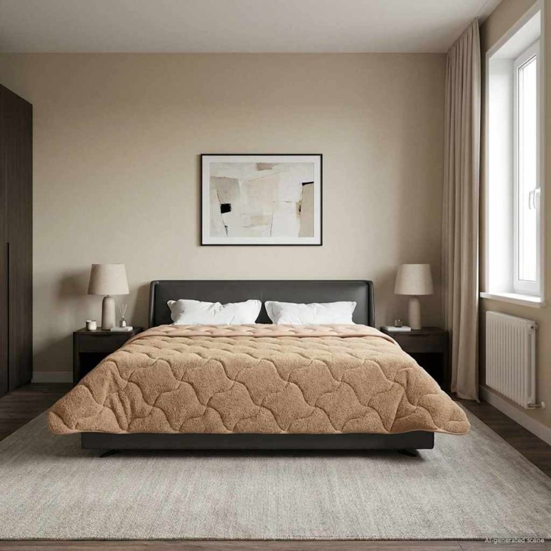 vidaXL Καλοκαιρινό Παπλωματοθήκη 200 x 200 cm Καλοκαίρι Taupe