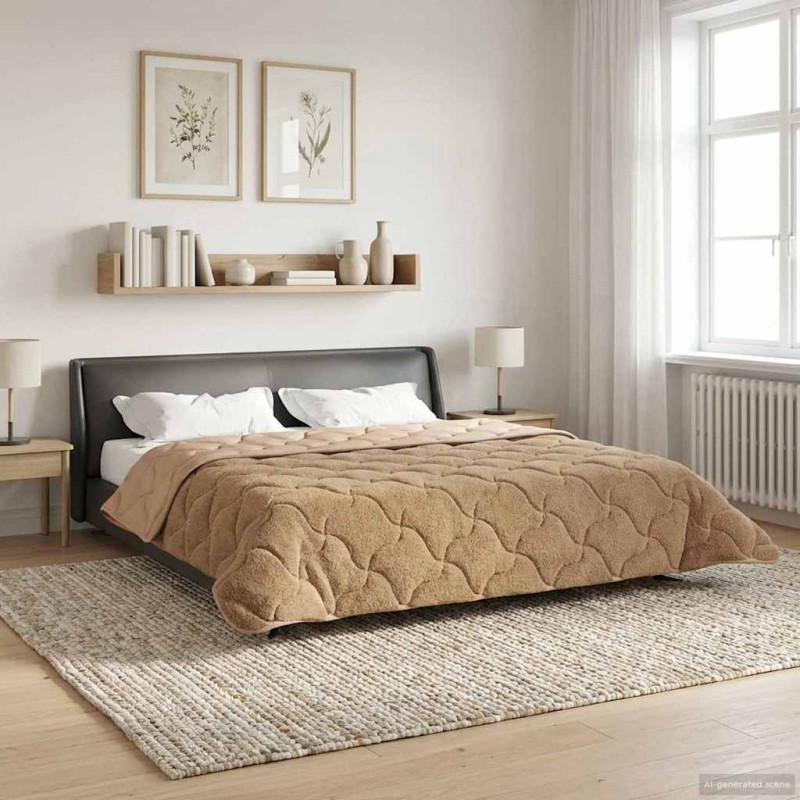 vidaXL Καλοκαιρινό Παπλωματοθήκη 200 x 240 cm Καλοκαίρι Taupe