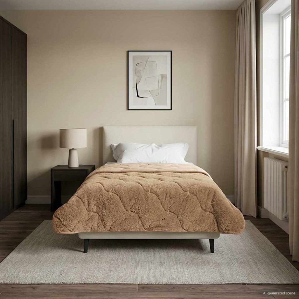 vidaXL Καλοκαιρινό Παπλωματοθήκη 140 x 220 cm Καλοκαίρι Taupe