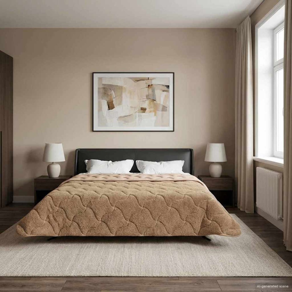 vidaXL Καλοκαιρινό Παπλωματοθήκη 220 x 240 cm Καλοκαίρι Taupe