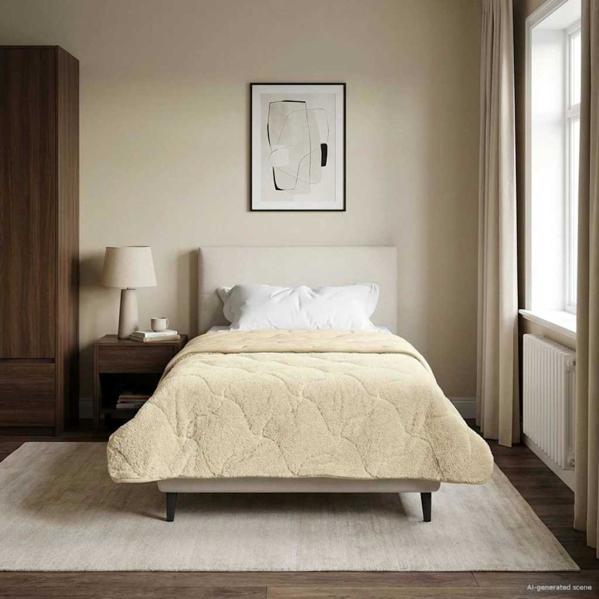 vidaXL Καλοκαιρινό Παπλωματοθήκη 140 x 200 cm Καλοκαίρι Κρεμ
