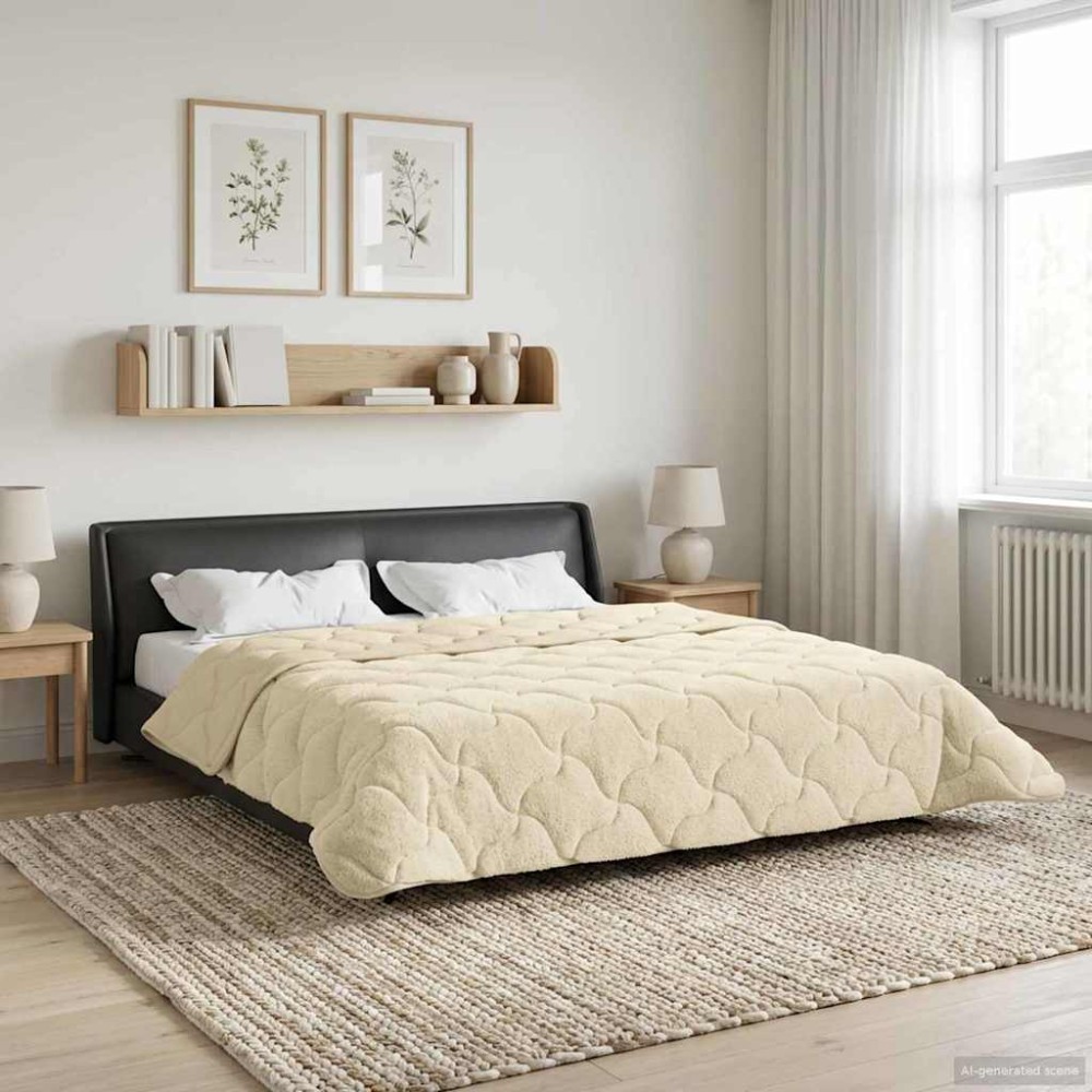 vidaXL Καλοκαιρινό Παπλωματοθήκη 200 x 200 cm Καλοκαίρι Κρεμ