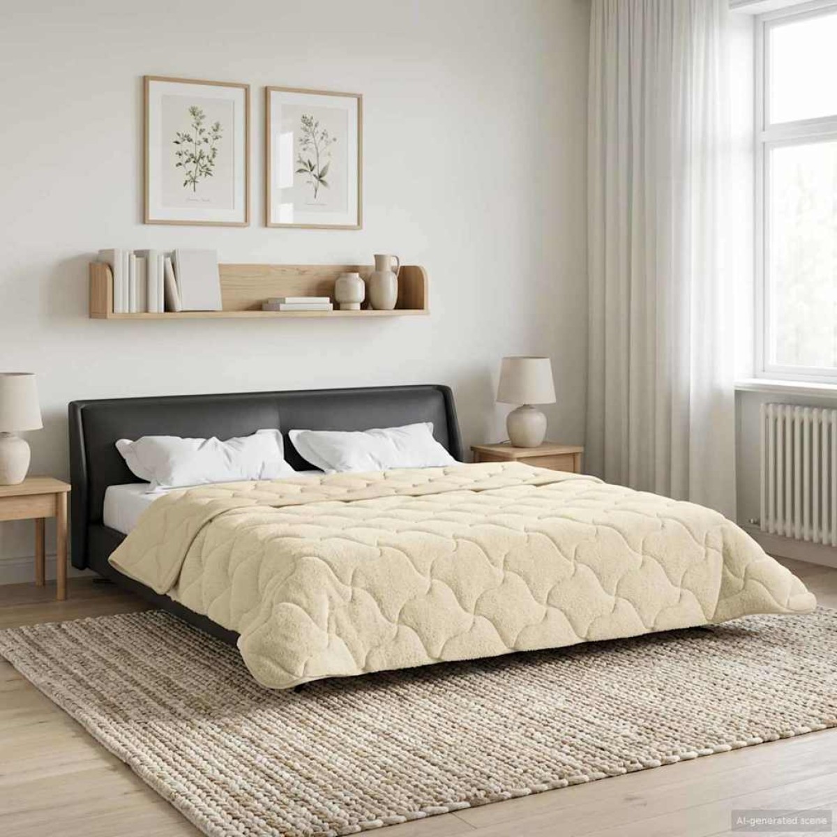 vidaXL Καλοκαιρινό Παπλωματοθήκη 200 x 200 cm Καλοκαίρι Κρεμ